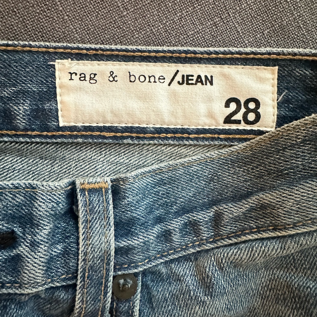 Rag & Bone Jean Blue Wash Size 28